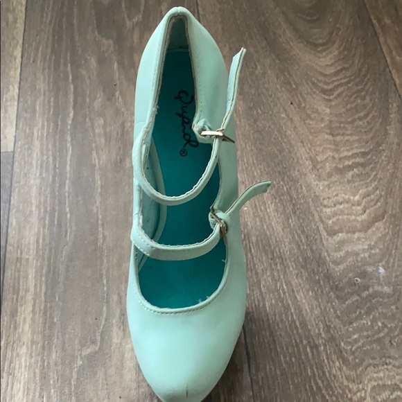 Teal platform strap stiletto - Picture 2 of 3